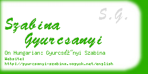 szabina gyurcsanyi business card